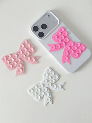 Cute Bow Double-Sided Silicone Suction Phone Holder
