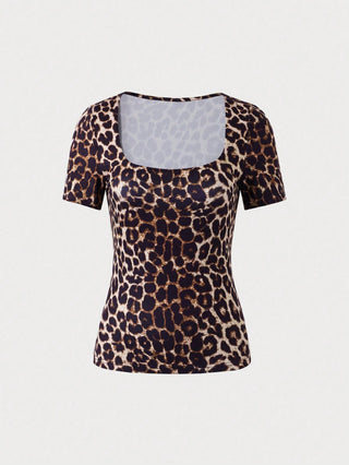 Square Neck Short Sleeve Top