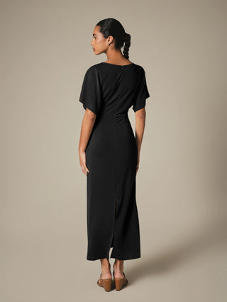 Midi Dress With Dolman Sleeves