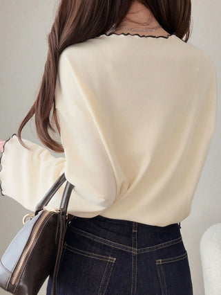 Polka Dot Loose Colorblock Short Sleeve T-Shirt