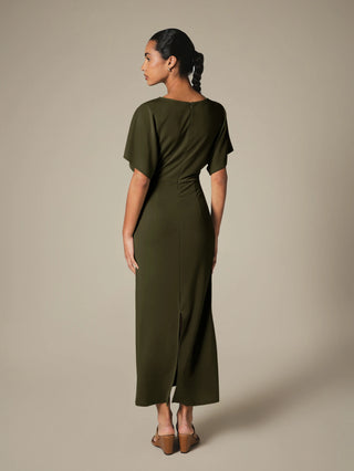 Midi Dress With Dolman Sleeves