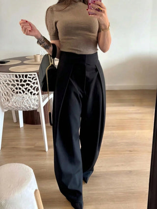 Pleated Loose Travel Pants