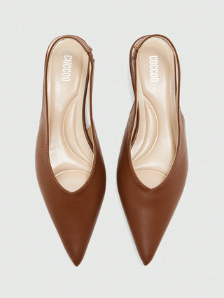 MOTF PREMIUM POINT TOE SLINGBACK FLATS