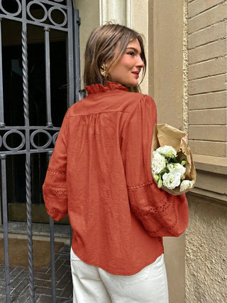 Solid Color Minimalist Long Sleeve Shirt