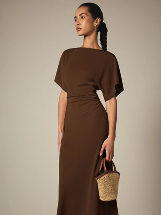 Midi Dress With Dolman Sleeves