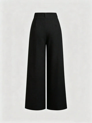 Crimp Pleated Wide-Leg Pants