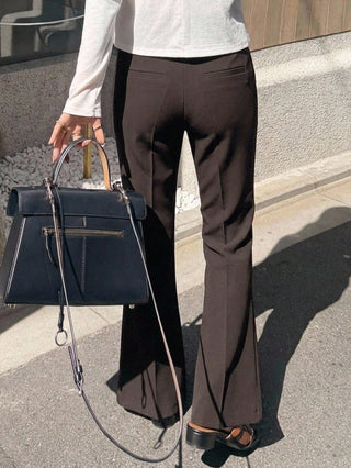 Elongated Flare Leg Pants