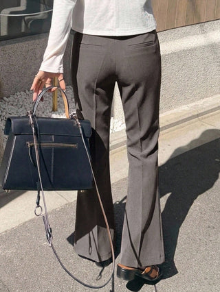 Elongated Flare Leg Pants
