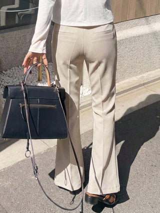 Elongated Flare Leg Pants