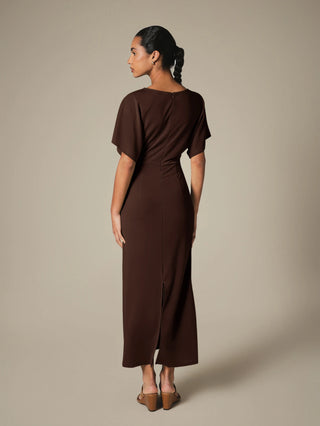 Midi Dress With Dolman Sleeves