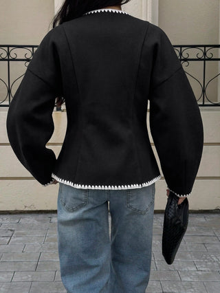 Embroidered Double breasted jacket