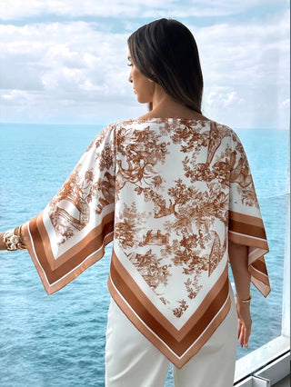 Boat Neck Scarf Top