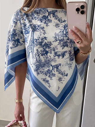 Boat Neck Scarf Top