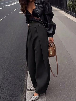 Pleated Loose Travel Pants