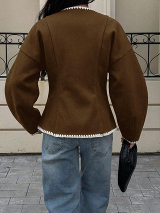Embroidered Double breasted jacket
