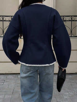 Embroidered Double breasted jacket