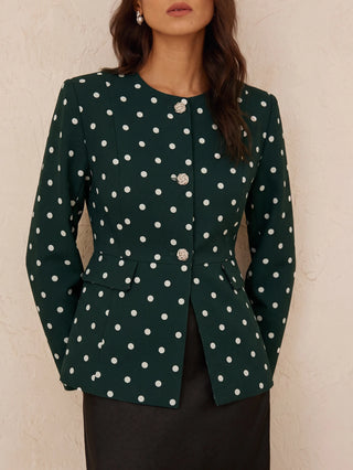 Cinched Waist Long Sleeve Fitted Women Blazer