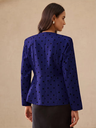 Cinched Waist Long Sleeve Fitted Women Blazer