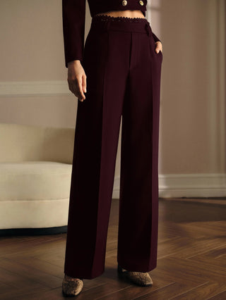 MOTF PREMIUM LACE PATCHWORK SUIT PANTS