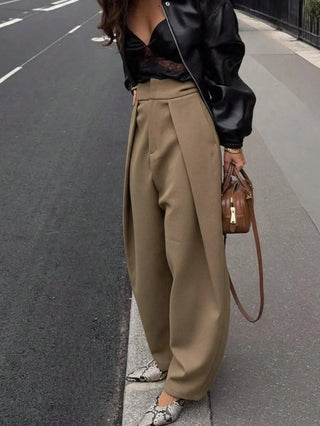 Pleated Loose Travel Pants