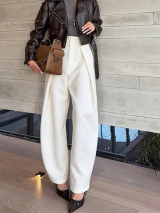 Pleated Loose Travel Pants