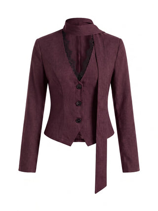 Lace Trim Blazer