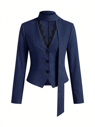 Lace Trim Blazer