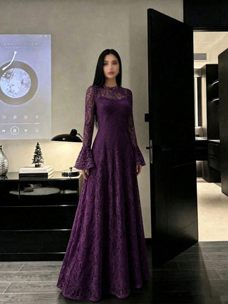 Cinched Waist Slimming Luxury Dress