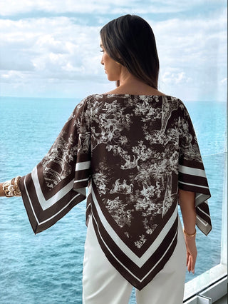 Boat Neck Scarf Top
