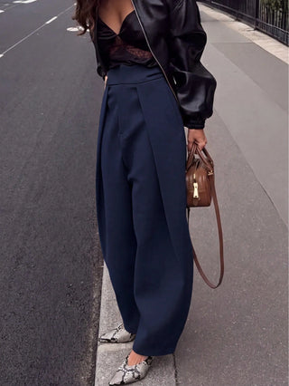 Pleated Loose Travel Pants