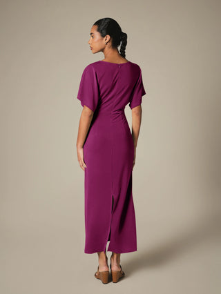 Midi Dress With Dolman Sleeves
