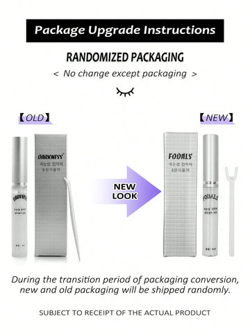 1 PC 5ml Waterproof Super Strong Hold False Eyelash Adhesive with Gentle Formula and Brush Tip Applicator -