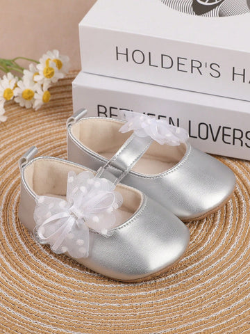1 Pair Girls Butterfly Flower PU Hook And Loop Design Flat Casual Princess Shoes