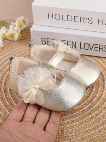 1 Pair Girls Butterfly Flower PU Hook And Loop Design Flat Casual Princess Shoes