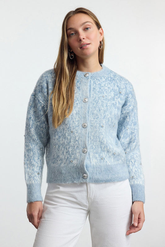 Patterned Soft Knitwear Cardigan