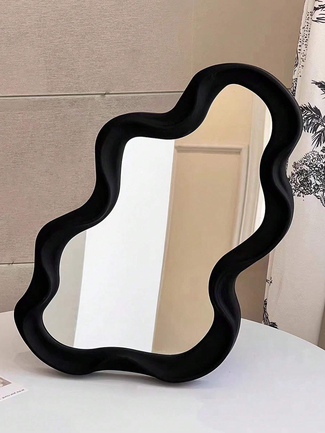 1pc Cloud Shaped Simple Wall-mounted Or Tabletop Irregular Makeup Mirror & Dressing Mirror & Decorative Mirror