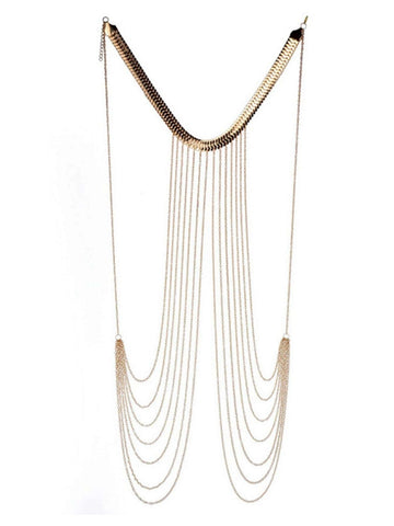 1pc Fashion Iron Alloy Layered Body Chain For Women For Daily Life