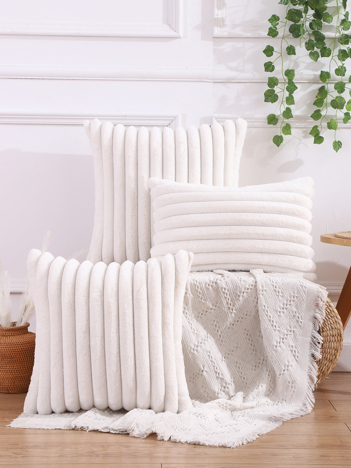 1pc Solid Color Cushion Cover