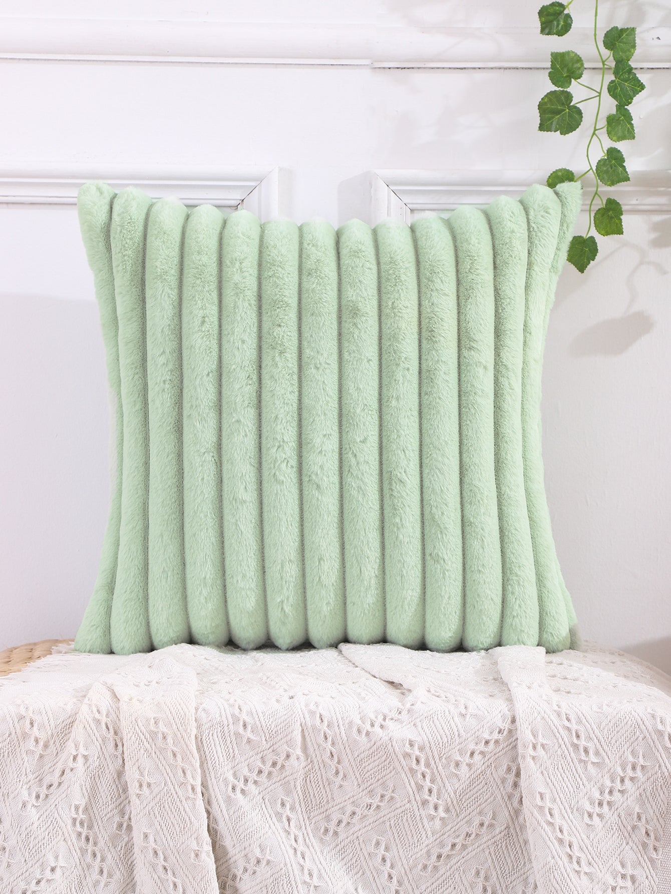 1pc Solid Color Cushion Cover