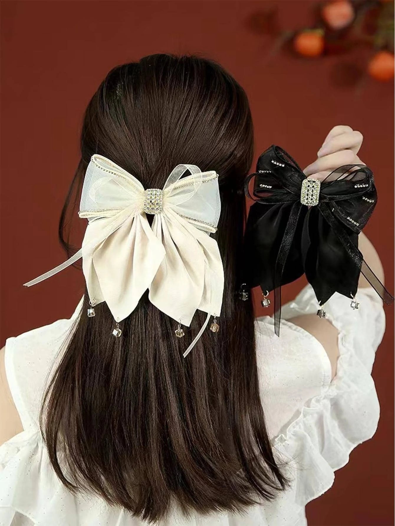 1pc Women's Exquisite Hair Accessory - Butterfly Shaped Hair Clip With Tassel