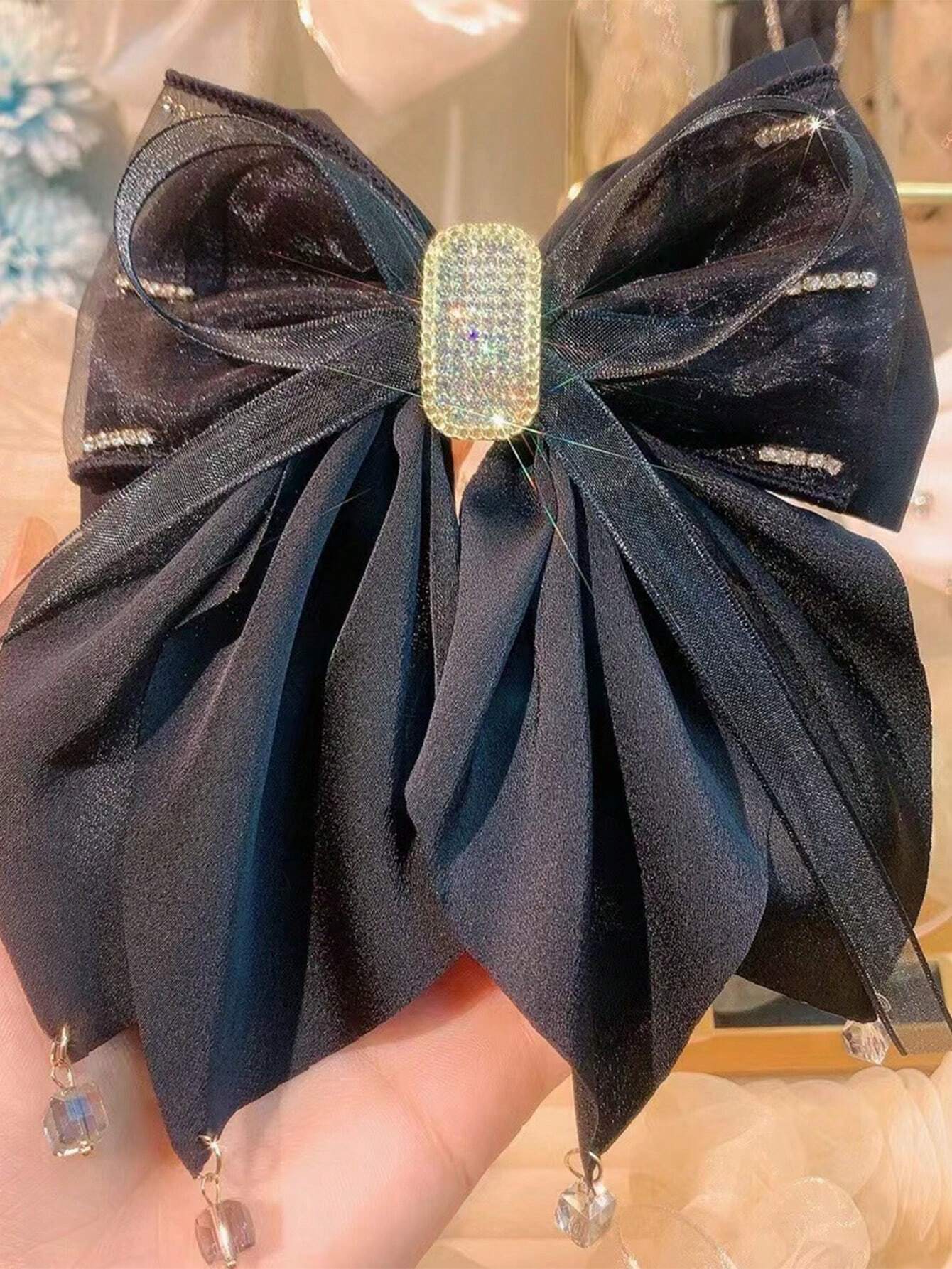 1pc Women's Exquisite Hair Accessory - Butterfly Shaped Hair Clip With Tassel