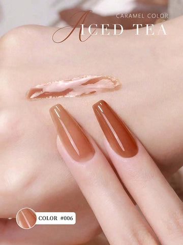 1pc 15Ml Iced Tea Nail Gel Polish