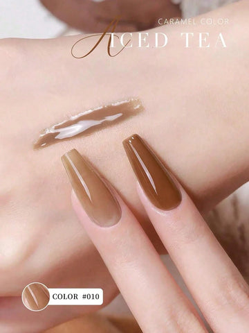 1pc 15Ml Iced Tea Nail Gel Polish