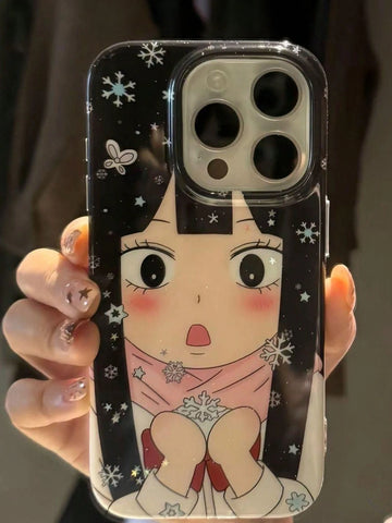 1pc Cute Big Eye Cartoon Pattern Phone Case