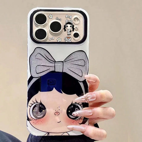 1pc Cute Big Eye Cartoon Pattern Phone Case