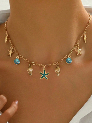 1pc Fashionable ZA Layered Necklace