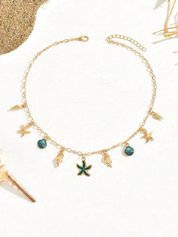 1pc Fashionable ZA Layered Necklace