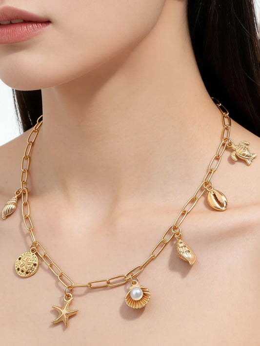 1pc Fashionable ZA Layered Necklace