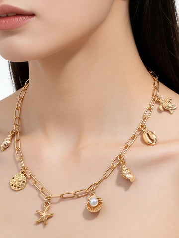 1pc Fashionable ZA Layered Necklace