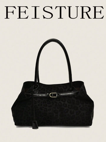 Strap Decor Straw Bag